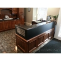 Granite Oak  Reception Desk Suite + 9' Credenza
